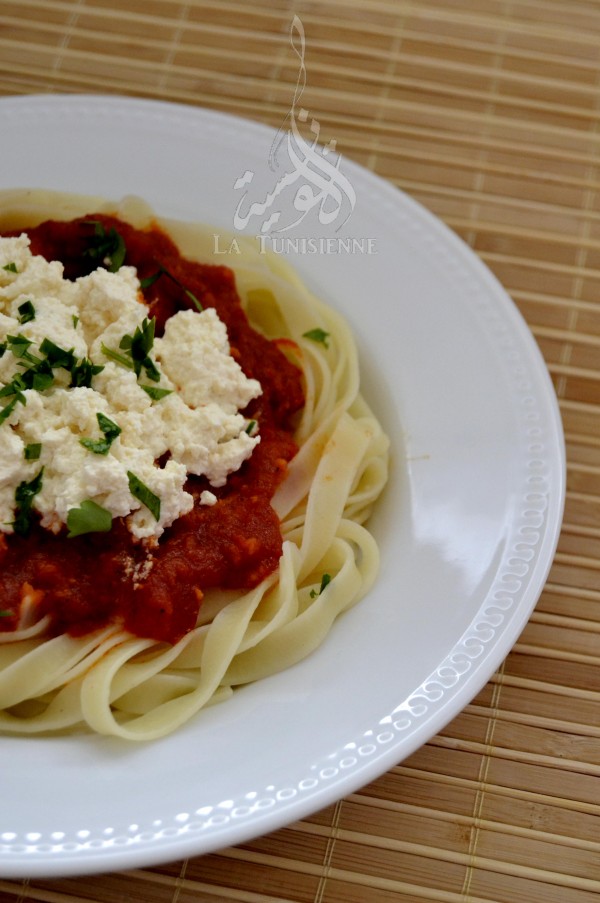 tagliatelles tomate ricotta 1