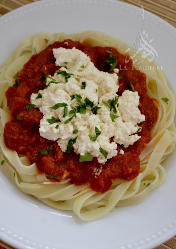 tagliatelles tomate ricotta 2