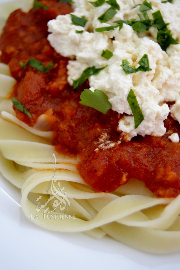 tagliatelles tomate ricotta 3